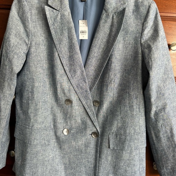 Ann Taylor Jackets & Blazers - Ann Taylor blue Chambray double breasted Blazer